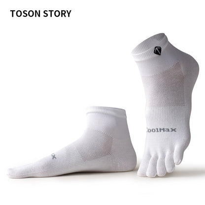 (5 pairs) TOSON STORY High-Performance Lightweight Five Finger Ankle Socks for Men and Women - BPRunning