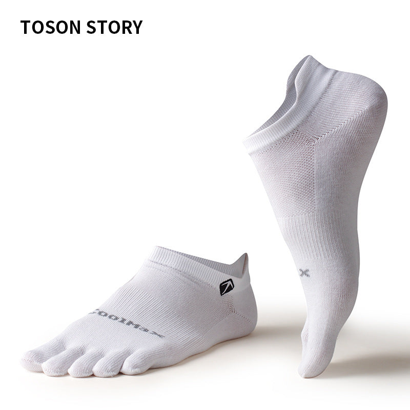 (3 pairs) TOSON STORY Extra low-cut High-Performance Five-Finger Ankle Socks - BPRunning