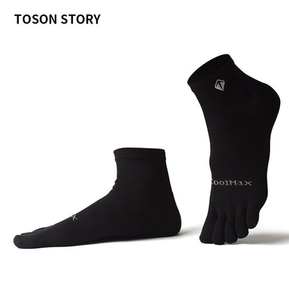 (5 pairs) TOSON STORY High-Performance Lightweight Five Finger Ankle Socks for Men and Women - BPRunning