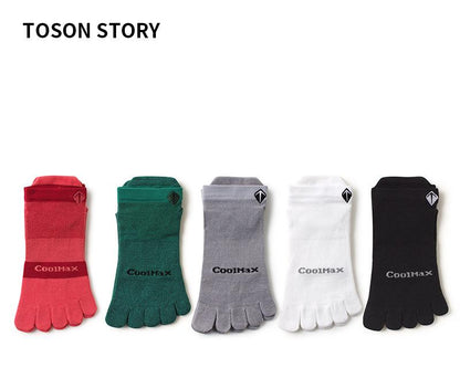 (3 pairs) TOSON STORY Extra low-cut High-Performance Five-Finger Ankle Socks - BPRunning