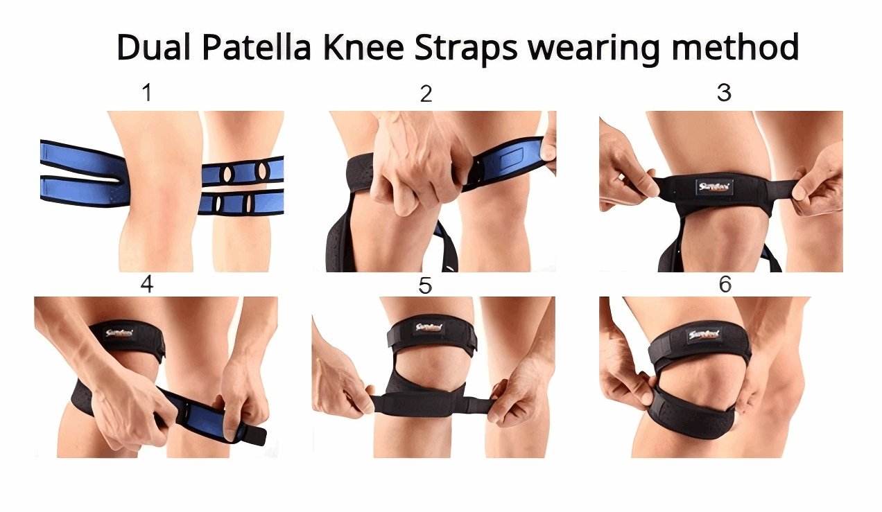 1 Pair Adjustable Patella Knee Straps for Pain Relief and Recovery - BPRunning