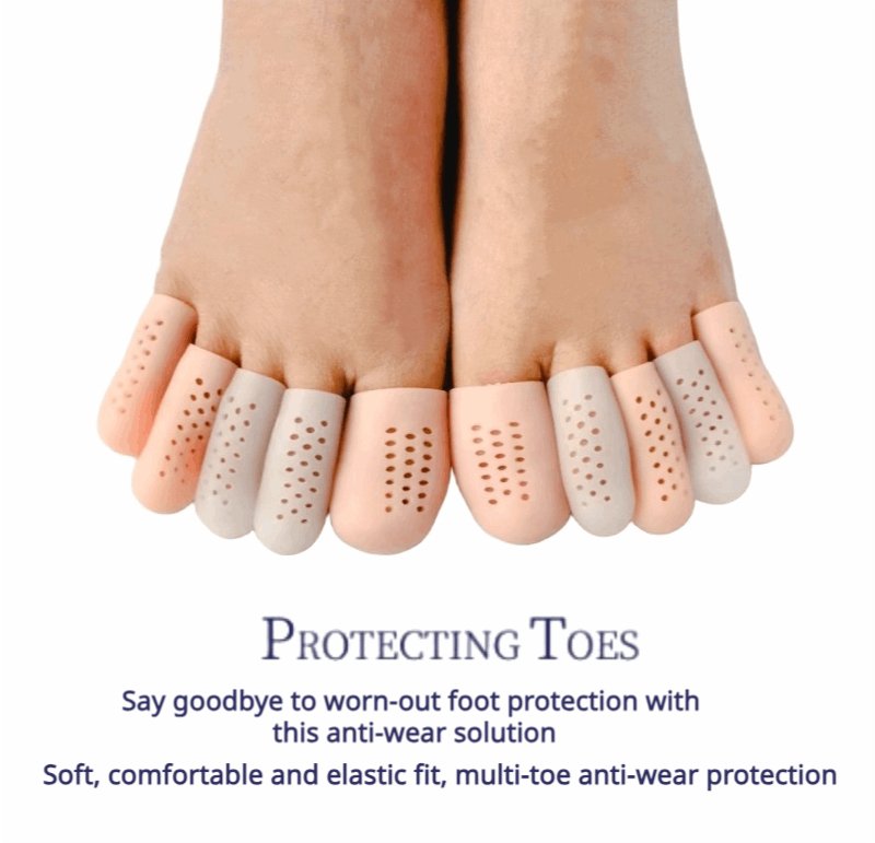 (14 Pcs) Gel Toe Protectors - Big Toe Caps for Foot Pain Relief - BPRunning