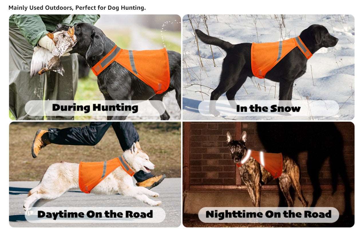 (2 Pack) High Visibility Reflective Dog Vest for Small to Large Dogs - BPRunning