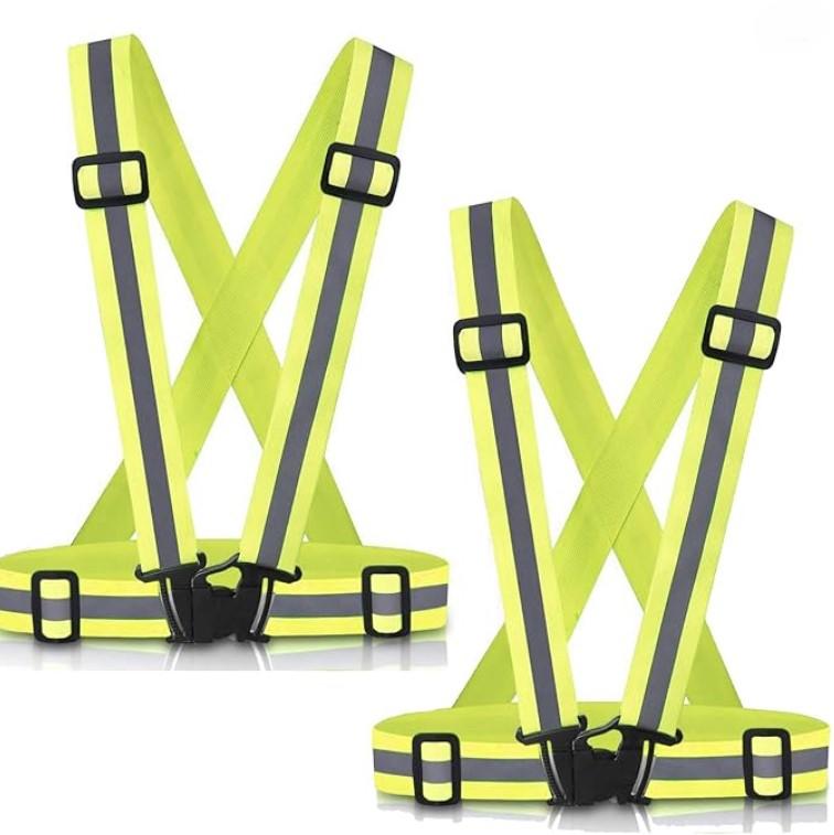 (2 Pack) Reflective Running Vest - High-Visibility Safety Gear for All Activities - BPRunning