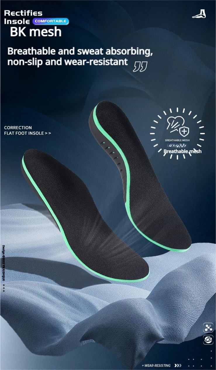 【2 Pairs】Advanced Orthotic Arch Support Insoles for Flat Feet & Pain Relief - BPRunning