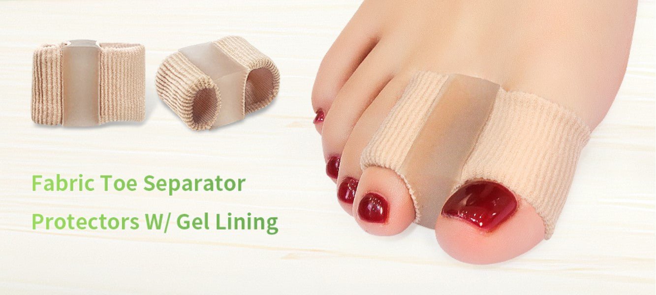 (2 Pcs) Gel Bunion Toe Separators - Breathable Protectors for Overlapping Toes - BPRunning