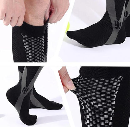 (3 Pairs) Compression Socks for Running, Cycling, Hiking, Varicose Veins - BPRunning