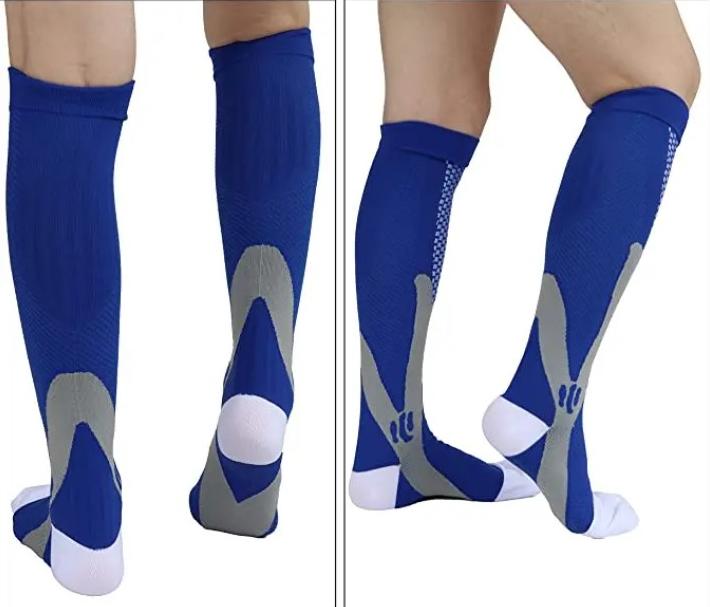 (3 Pairs) Compression Socks for Running, Cycling, Hiking, Varicose Veins - BPRunning