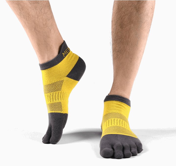 (3 Pairs) Low-cut Breathable Cotton Five-Toe Sports Socks for Men and Women - BPRunning