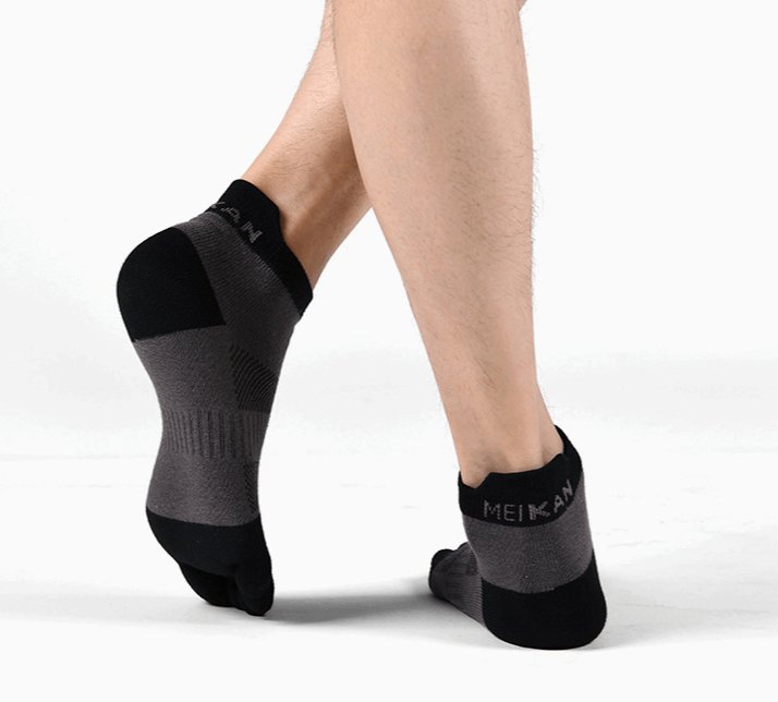 (3 Pairs) Low-cut Breathable Cotton Five-Toe Sports Socks for Men and Women - BPRunning