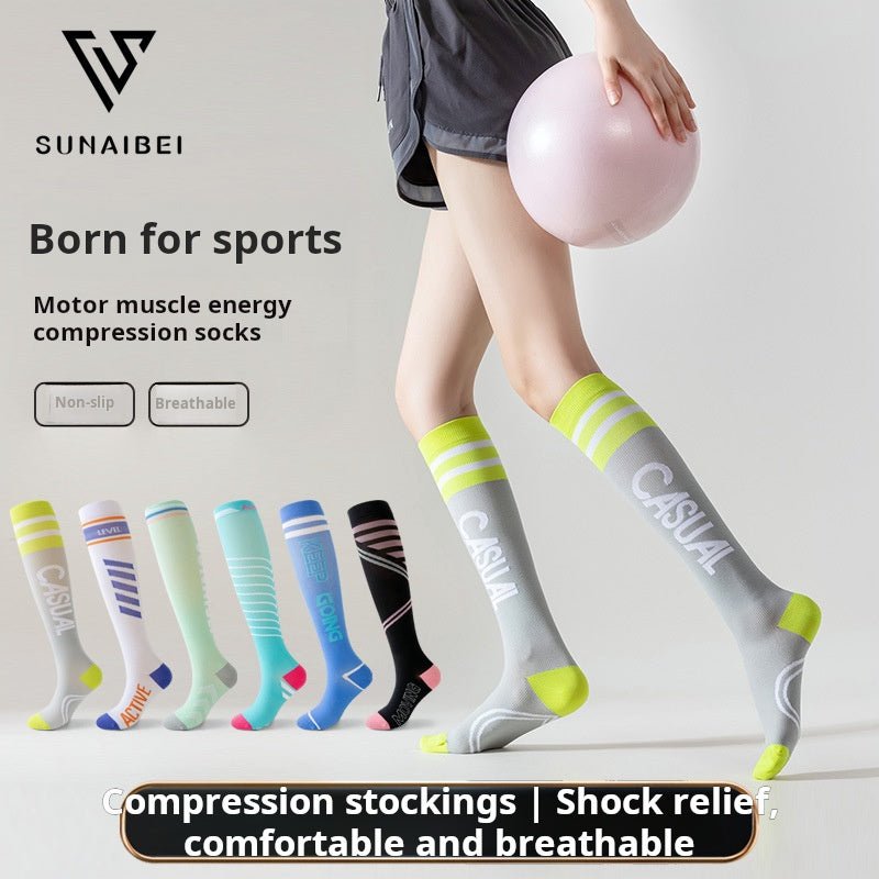 (3 Pairs) Professional Compression Socks for Women - Ideal for Running, Cycling, and Fitness - BPRunning