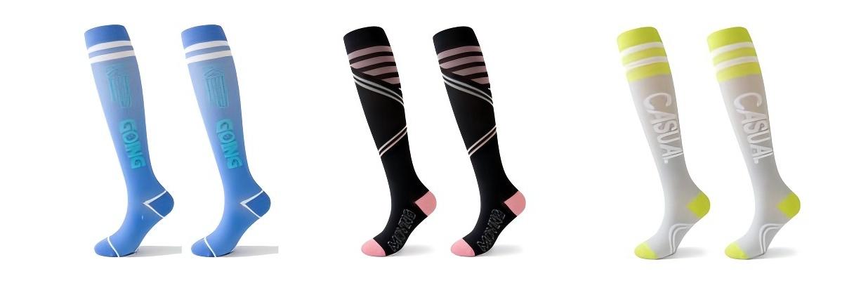 (3 Pairs) Professional Compression Socks for Women - Ideal for Running, Cycling, and Fitness - BPRunning