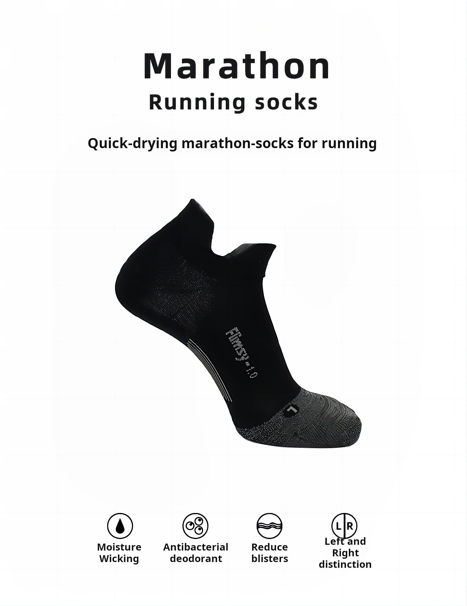 (31 Pairs) Extra low-cut customizable marathon running socks - BPRunning