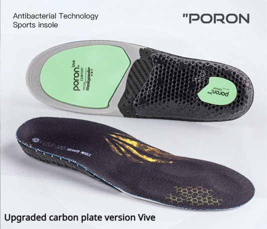 Carbon Fiber Insole with Poron Cushioning—Arch Support for Running and Sports