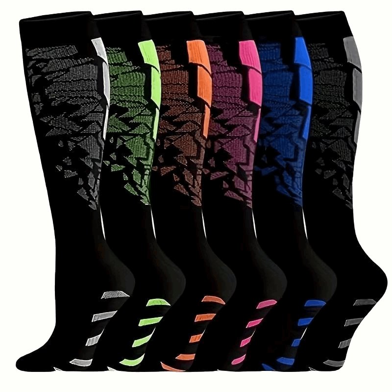 (6 Pairs) Men's Series Compression Socks - Optimal Support for Running and Travel - BPRunning