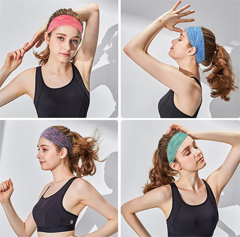 (6 PCS) Workout Headbands - Non-Slip & Moisture Wicking - BPRunning