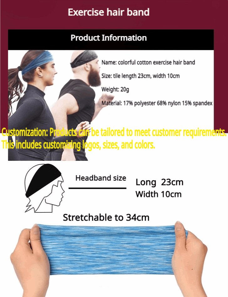 (6 PCS) Workout Headbands - Non-Slip & Moisture Wicking - BPRunning