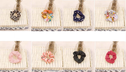 (8 PCS) Floral Scrunchies & Hair Accessories - Girl & Women's Fashion - BPRunning