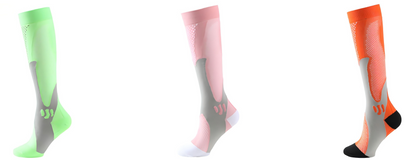 (3 Pairs) Compression Socks for Running, Cycling, Hiking, Varicose Veins - BPRunning