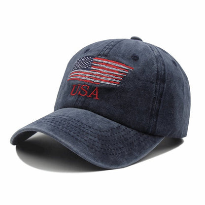 American Flag Dad Hat - Adjustable Patriotic Cap - BPRunning