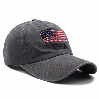 American Flag Dad Hat - Adjustable Patriotic Cap - BPRunning