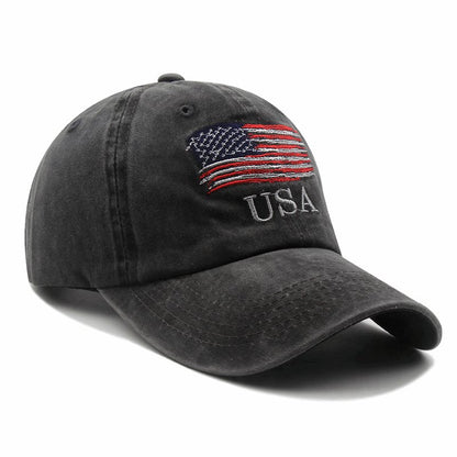 American Flag Dad Hat - Adjustable Patriotic Cap - BPRunning