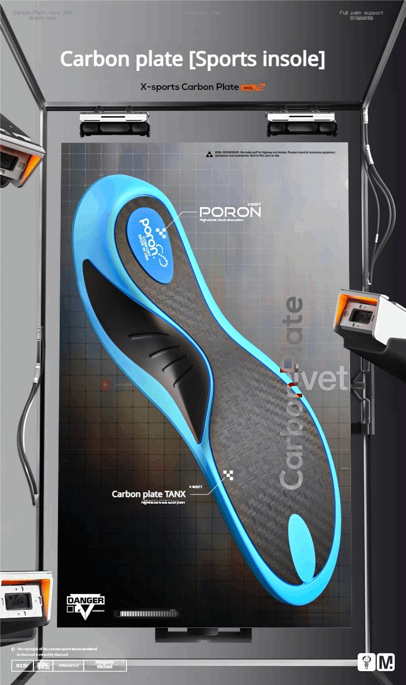 Carbon Fiber Sport Insoles - Arch Support & Shock Absorption for Running - BPRunning