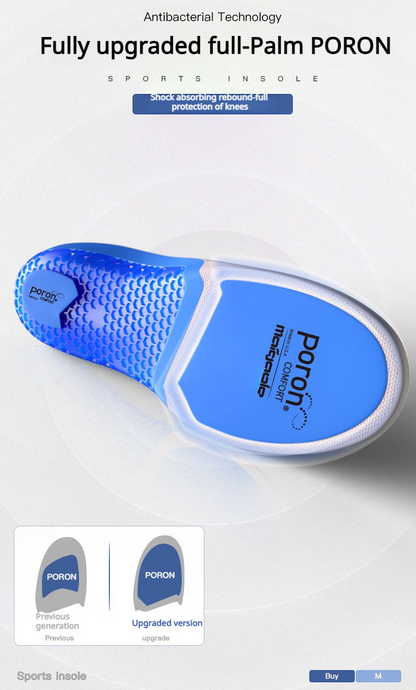 Carbon Fiber Insole with Poron Cushioning—Arch Support for Running and Sports