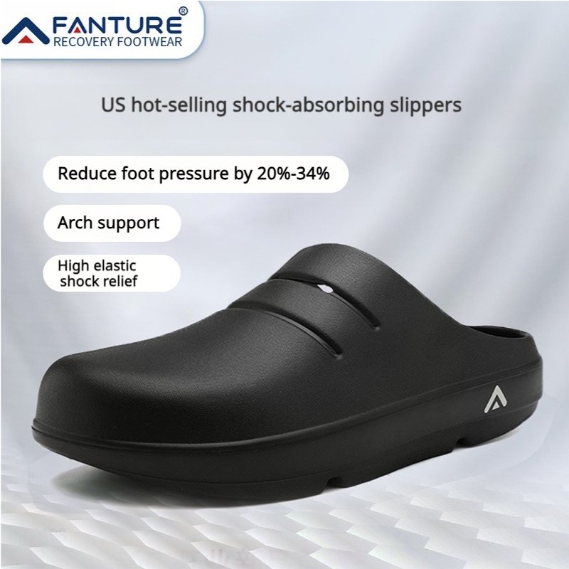 FANTURE Closed-Toe Doctor Recovery Sandals - Shock Absorbing & Arch Support - BPRunning