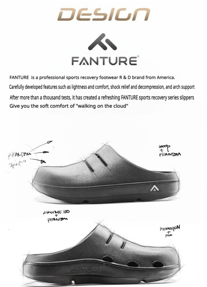 FANTURE Closed-Toe Doctor Recovery Sandals - Shock Absorbing & Arch Support - BPRunning