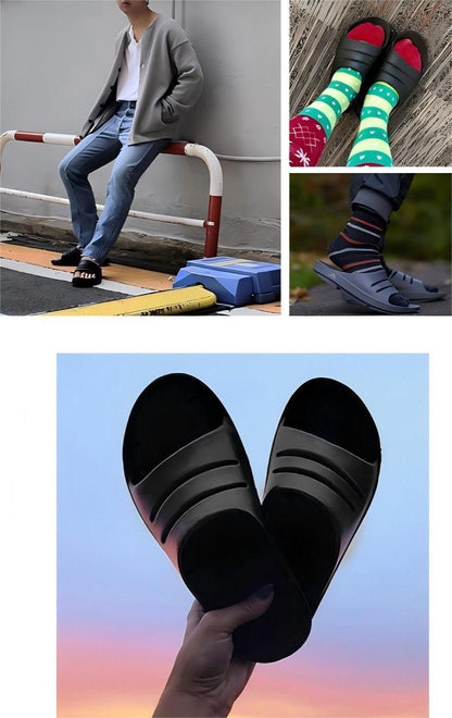 FANTURE Thick-Soled Non-Slip Recovery Slippers - Arch Support & Shock Absorption - BPRunning