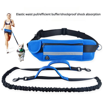 Hands-Free Dog Leash for Running & Hiking - Adjustable Waist Belt with Dual Handles - BPRunning