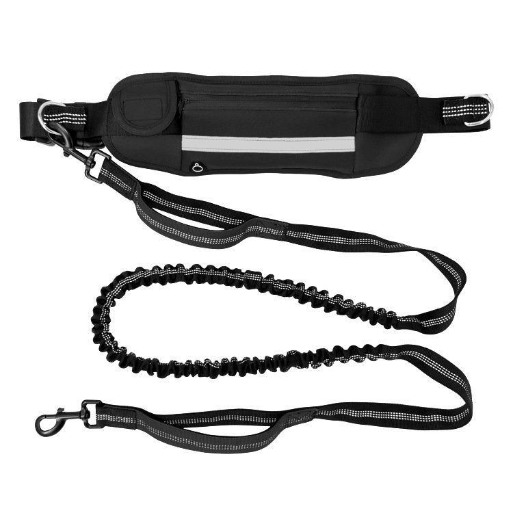 Hands-Free Dog Leash for Running & Hiking - Adjustable Waist Belt with Dual Handles - BPRunning