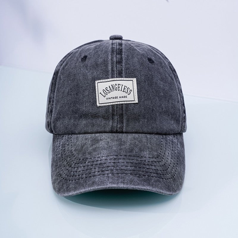 Los Angeles Sun Hat - Vintage Denim Baseball Cap - BPRunning