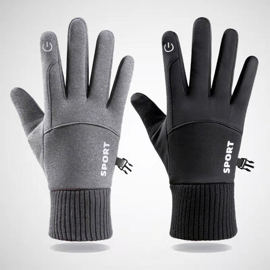 Men's Winter Running Gloves - Velvet Lined, Waterproof, Touchscreen - BPRunning