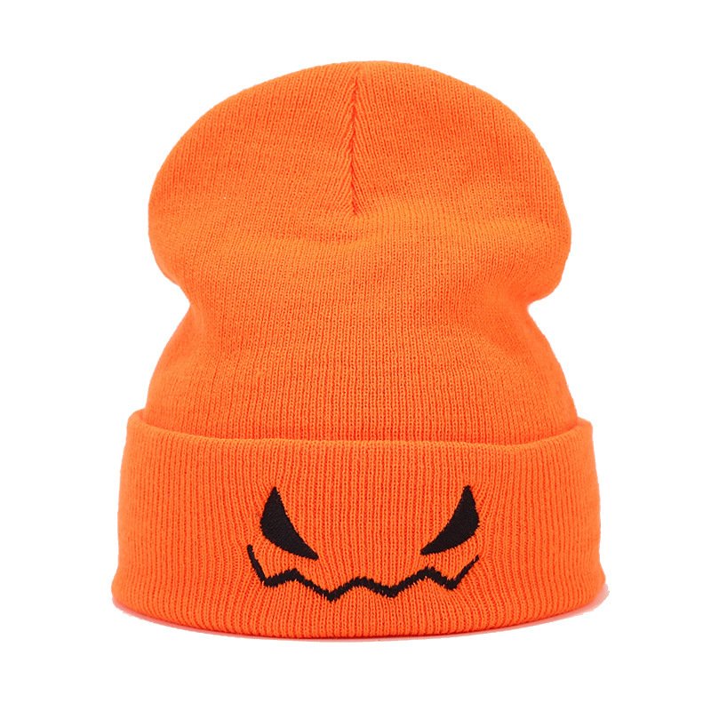 Unisex Halloween Little Devil Embroidered Knitted Beanies - BPRunning