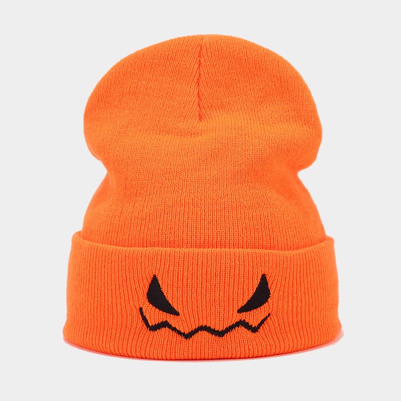 Unisex Halloween Little Devil Embroidered Knitted Beanies - BPRunning