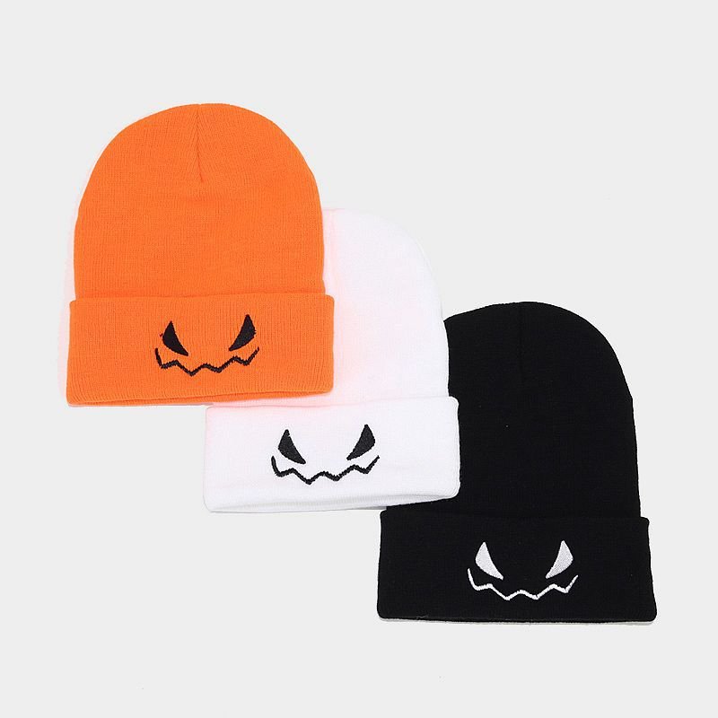 Unisex Halloween Little Devil Embroidered Knitted Beanies - BPRunning