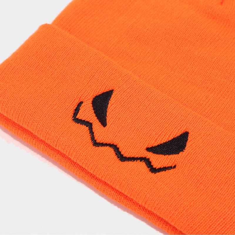 Unisex Halloween Little Devil Embroidered Knitted Beanies - BPRunning