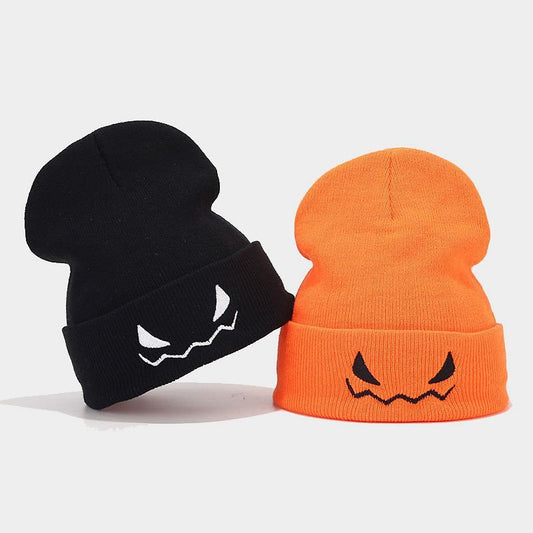 Unisex Halloween Little Devil Embroidered Knitted Beanies - BPRunning