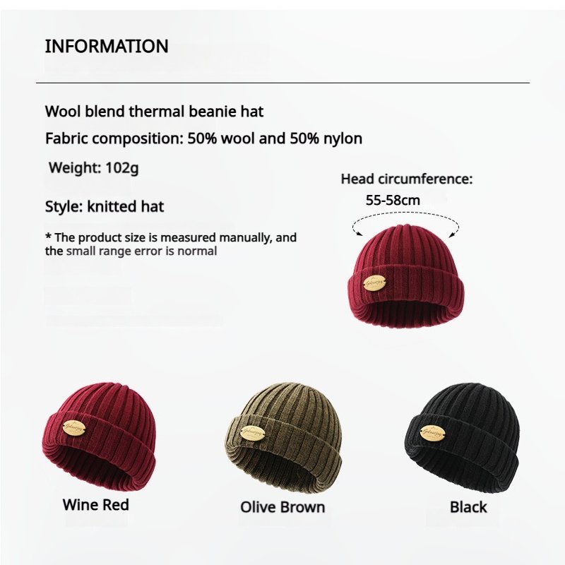 Unisex Thickened Wool Knit Beanie Hat – Ultimate Winter Warmth & Ear Protection for Outdoor Adventures - BPRunning